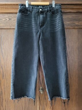 Nasty Gal Black High Rise Crop Jeans